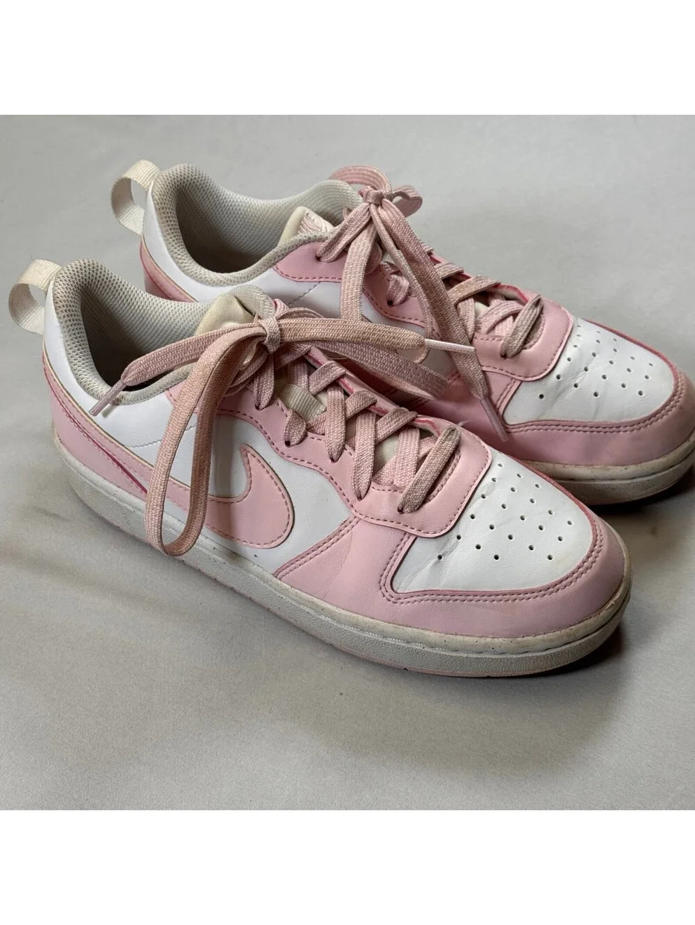 Nike Court Borough Low Recraft GS Pink White Sneakers Youth 5.5Y Women's 7 EU 38